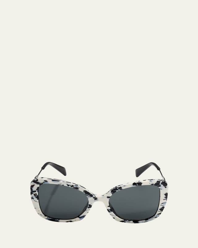 Marble Acetate Cat-Eye Sunglasses